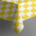 thumbnail image 3 of Yellow and White Checkered Pattern Rectangle Tablecloth 60"x84",Waterproof Polyester Rectangle Table Cloth, Wipeable Spillproof Polyester Tablecloth for Dining, Camping, Indoor and Outdoor, 3 of 5