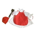 thumbnail image 1 of Traje de chef de ganso de porche, dije de tela, decoración artística, ropa decorativa de ganso para patio al aire libre, festival de jardín y césped Rojo, 1 of 8