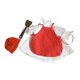 thumbnail image 1 of Traje de chef de ganso de porche, decoración artística, amuleto de tela, disfraz de ganso, ropa decorativa Rojo, 1 of 9