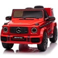 thumbnail image 1 of Voltz Toys Licensed Mercedes Benz G63 12V Kids Ride On Car, Electric G Wagon Power Wheels for Toddlers with Parental Remote Control, Luxury Toy Truck with LED Lights, Music, Red, 1 of 6