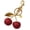 B, variant on Keychain Cherry Bag Charms with Initial, Cute Purse Key Chains Gifts for Women, Leather Handbags Car Keyrings