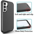 thumbnail image 6 of Galaxy S23 Plus Case S23+ Case for Samsung Galaxy S23 Plus Case Military Drop Shockproof  Heavy Duty Rugged 3 in 1 Protection Cover for Galaxy S23 Plus Phone Case (Black+Black), 6 of 9