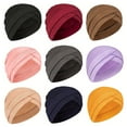 thumbnail image 4 of 2Pcs Chemo Cancer Beanies Turbans Hats Cap Twisted Hair Cover Headwrap Turban Headwear for Women, 4 of 6