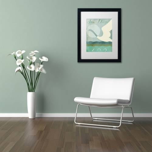 Trademark Fine Art "San Diego Zoo" Canvas Art by Color Bakery White Matte, Black Frame