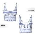 thumbnail image 5 of Fotbe Abstract Gondola Snowflake Pattern Womens' Sports Bra Longline Wirefree Padded with Medium Support Sports Moisture-Wicking Workou Vest,Tank Top-Medium, 5 of 7