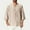 Beige, variant on Goodtrade8 Mens Summer T-Shirts 3/4 Sleeve Plain Button Casual Button up Button up Shirts for Men Outdoor