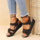 thumbnail image 4 of Women Sandals Soft Stitching Ladies Sandals Comfortable Flat Sandals Women Open Toe Beach Shoes Woman Footwear Sandalias Treking, 4 of 4