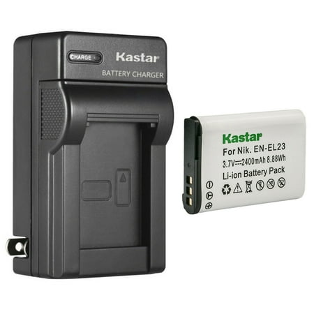 Kastar 1-Pack Battery and AC Wall Charger Replacement for Nikon EN-EL23 ENEL23 Battery Nikon MH-67 MH-67P Charger Nikon Coolpix P900 Coolpix P900s Coolpix S810c Camera