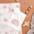 thumbnail image 5 of Gather & Knot Reusable Baby Shower Gift Bag Set, Pink Rainbow Fabric Gift Wrap Bags, Drawstring Present Bags for Baby Girl Gifts, Newborn & First Birthday, 5 of 10