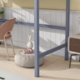 thumbnail image 4 of Miniyam Wood Twin Size High Loft Bed with Desk for Kids and Teens , Built-in Desk, Gray, 4 of 7