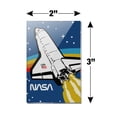thumbnail image 3 of NASA Logo Over Space Shuttle with Rainbow Rectangle Acrylic Fridge Refrigerator Magnet, 3 of 5
