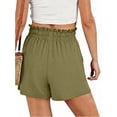 thumbnail image 4 of Fantaslook Summer Shorts for Women Cotton Linen Wide Leg High Waisted Shorts Drawstring Casual Beach Shorts with Pockets, 4 of 8