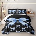 thumbnail image 2 of Erosebridal Blue Bows Twin Quilt Set,Princess Bowknot Twin Coverlet Set For Girls,2 Pieces, 2 of 7