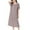Grey, variant on HAiming Women's Sleepwear Round Neck Short Sleeve Button down Midi Nightgowns Casual Loose Pajamas Dress Loungewear