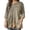 Brown003, variant on Womens Plus Size Tops Loose Fit 3/4 Length Shirt Crewneck Print Blouses 2026 Summer Cotton Clothes,Blue 4XL