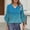 Blue 1, variant on Shirts for Women Ruffle Floral Printed 3/4 Sleeved V-Neck Business Work Blouses Spring Summer Trendy Loose Fit Dressy Casual Tops