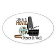 thumbnail image 1 of CafePress - Life Is A Movie Direct It Well Sticker - Sticker (Oval), 1 of 1