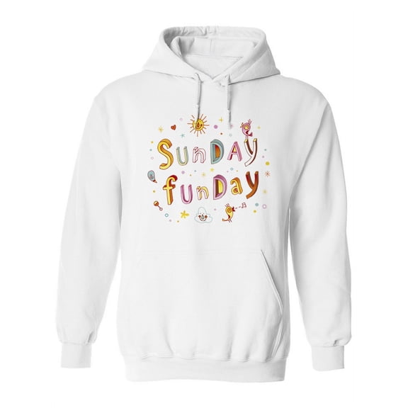 Sunday Funday Cute Design Hoodie Women -Image by Shutterstock, Female 3X-Large