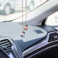 thumbnail image 6 of Cute Lucky Cat Ceramic Car Rearview Mirror Hanging Ornament Car Interior Decor, 6 of 17