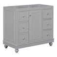 thumbnail image 4 of 36-Inch Gray Bathroom Vanity,4 Drawers,1 Cabinet Door, Adjustable Shelf - Multi-Functional Storage - 36*18*34(Sink not included), 4 of 8