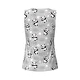 thumbnail image 5 of Xecao Pandas Between Clouds and Stars print women's scoop neck, loose-fit workout tank tops for the gym., 5 of 9