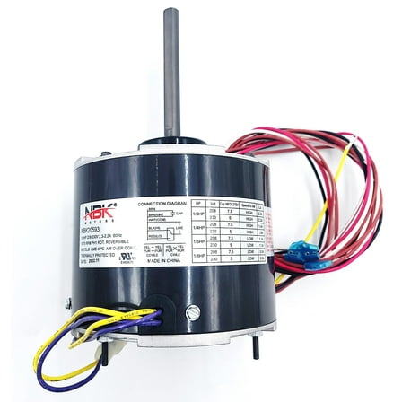 22465 CONDENSER MOTOR 208-230V 1075RPM 1/6-1/3HP - EXACT FIT FOR JARD - REPLACEMENT PART BY NBK