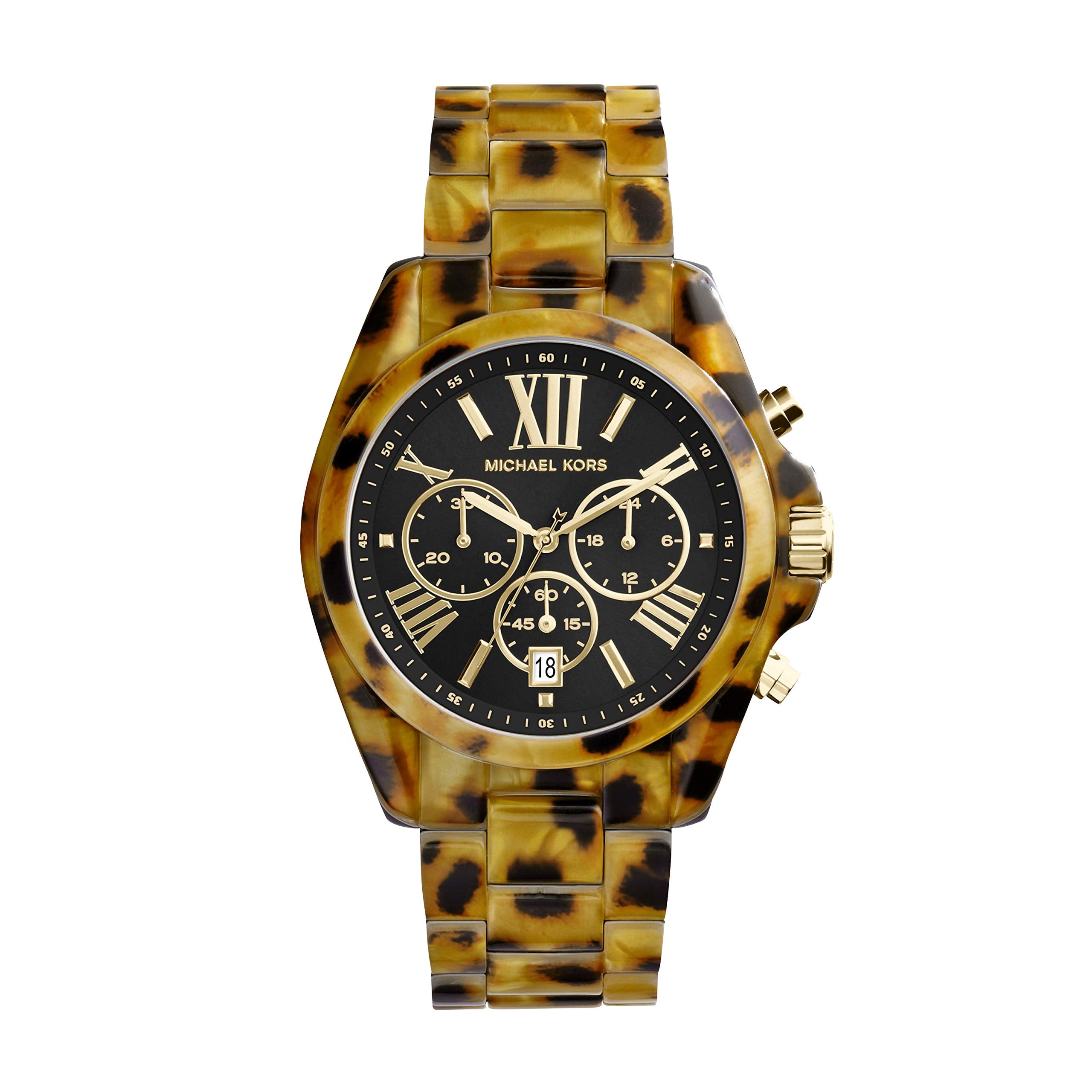 radius Serrated Produktion Michael Kors Women's Bradshaw Stainless Steel Watch, Cheetah Acetate,  MK6887 - Walmart.com