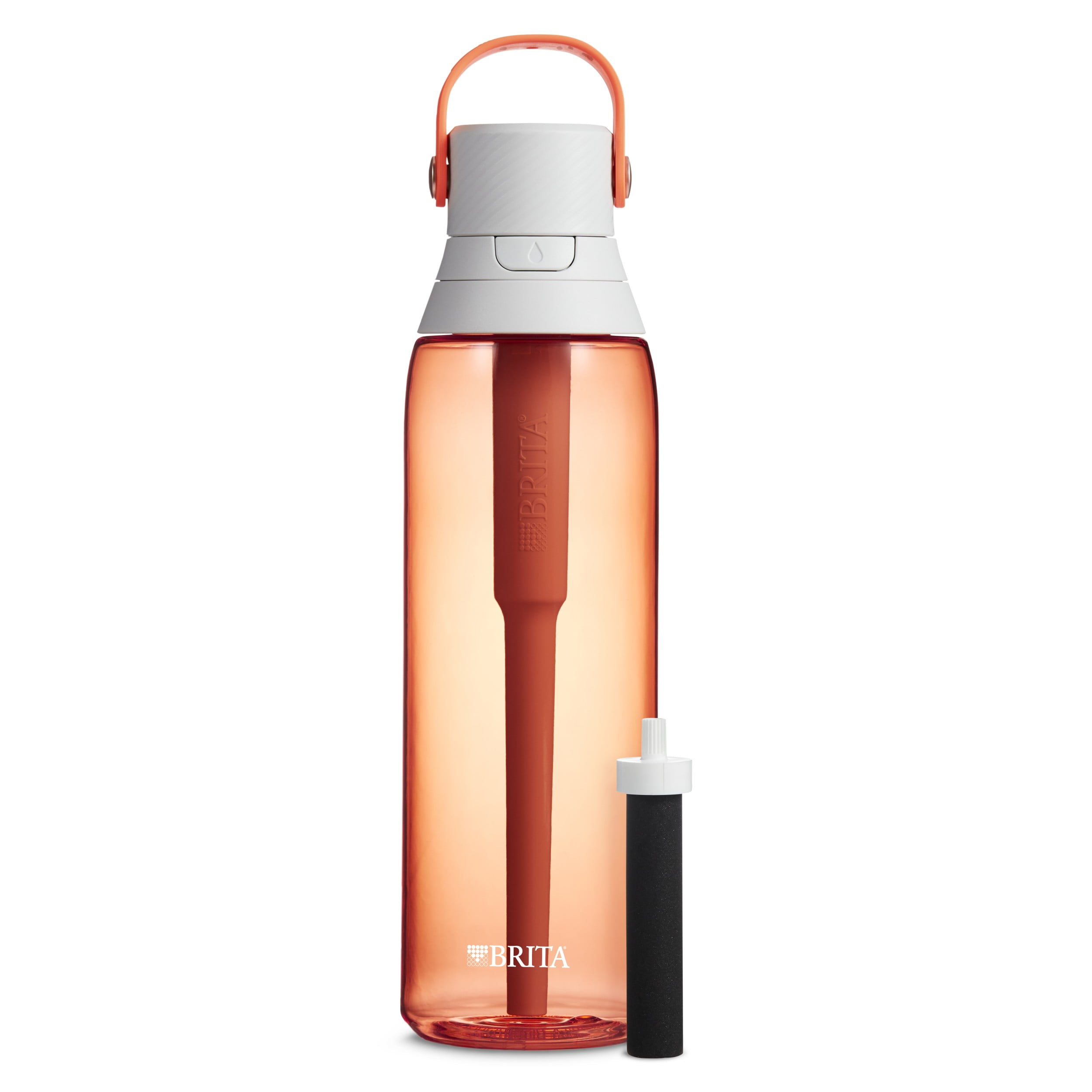Brita 26oz Reusable Plastic Travel Drinking Sport Water Bottle, Premium Leak Proof with Straw and Night Sky Design