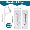 thumbnail image 2 of 1000 Pcs Individually Wrapped Floss Picks Bulk Dental Floss Picks Flossers for Adult Travel & Daily Use, Oral Teeth Clean Tight Space Deep Cleaning Plaque Remover (White), 2 of 4
