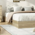 thumbnail image 5 of Minimalist Sturdy Wood Queen Platform Bed Frame – Sturdy Wooden Slat Support, No Headboard, No Box Season Needed, Easy Assembly, 5 of 10