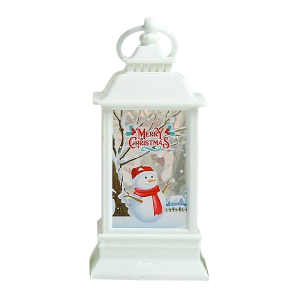 Linterna navideña Lámpara decorativa navideña Luz nocturna Decoración navideña para el hogar para regalos Yotijar Linternas de mesa