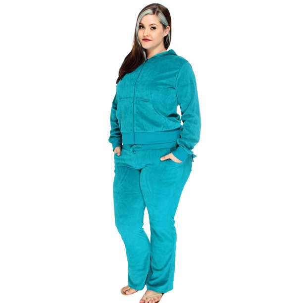plus size velour sweatsuits
