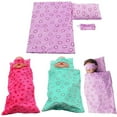 thumbnail image 2 of Ensemble de Sac de Couchage pour Poupée, Ensemble de Literie Adorable pour Poupée, Accessoires pour Poupées de 18 Po, 2 of 10