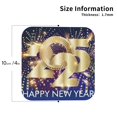 thumbnail image 2 of Sigee 2025 New Year 1 for Water-Resistant, Heat-Resistant, Non-Slip Leather Coasters Set, Ideal for Coffee Table, Office, Bar, Home Decor-Square, 2 of 6