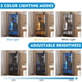thumbnail image 3 of 71” Armoire Wardrobe Closet with 3 Colors Light, Wooden Closet for Bedroom with Hanging Rod, 3 of 8