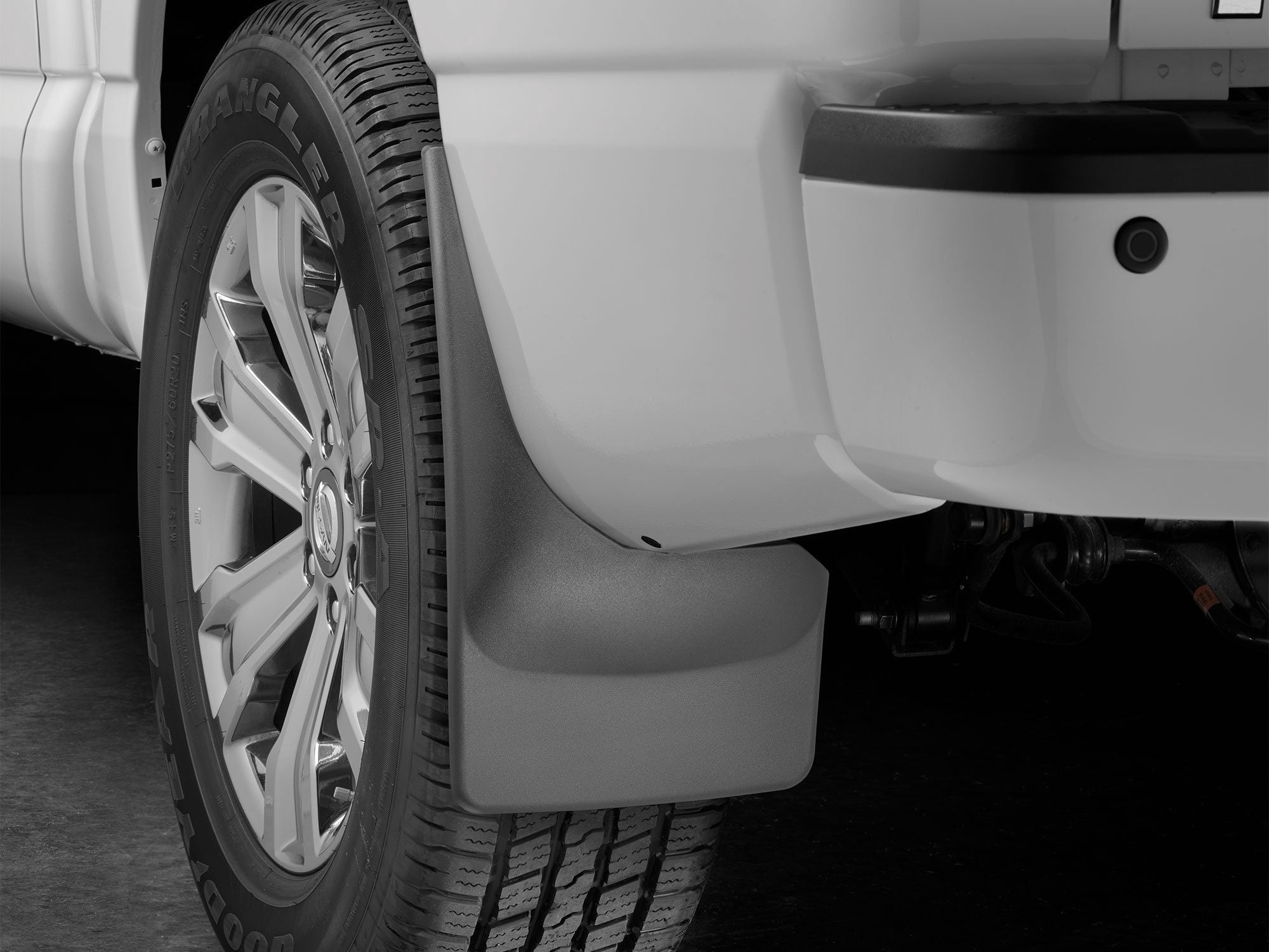 WeatherTech Custom No Drill Splash Guard MudFlaps compatible with Nissan Titan, Titan XD, Rear Pair - Black