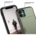 thumbnail image 4 of iPhone 11 Case with Card Holder Heavy Duty Protective Dual Layer Shockproof Hidden Card Slot Slim Wallet Case for iPhone 11 for Men&Women(Green), 4 of 13