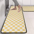 thumbnail image 2 of Kitchen Rugs Sets Of 2,Yellow and White Checkerboard Pattern Anti Fatigue Kitchen Mat Rugs Non Slip Washable,Decorative Kitchen Floor Mats for Kitchen,Sink,Laundry,17"x47"+17"x47", 2 of 5