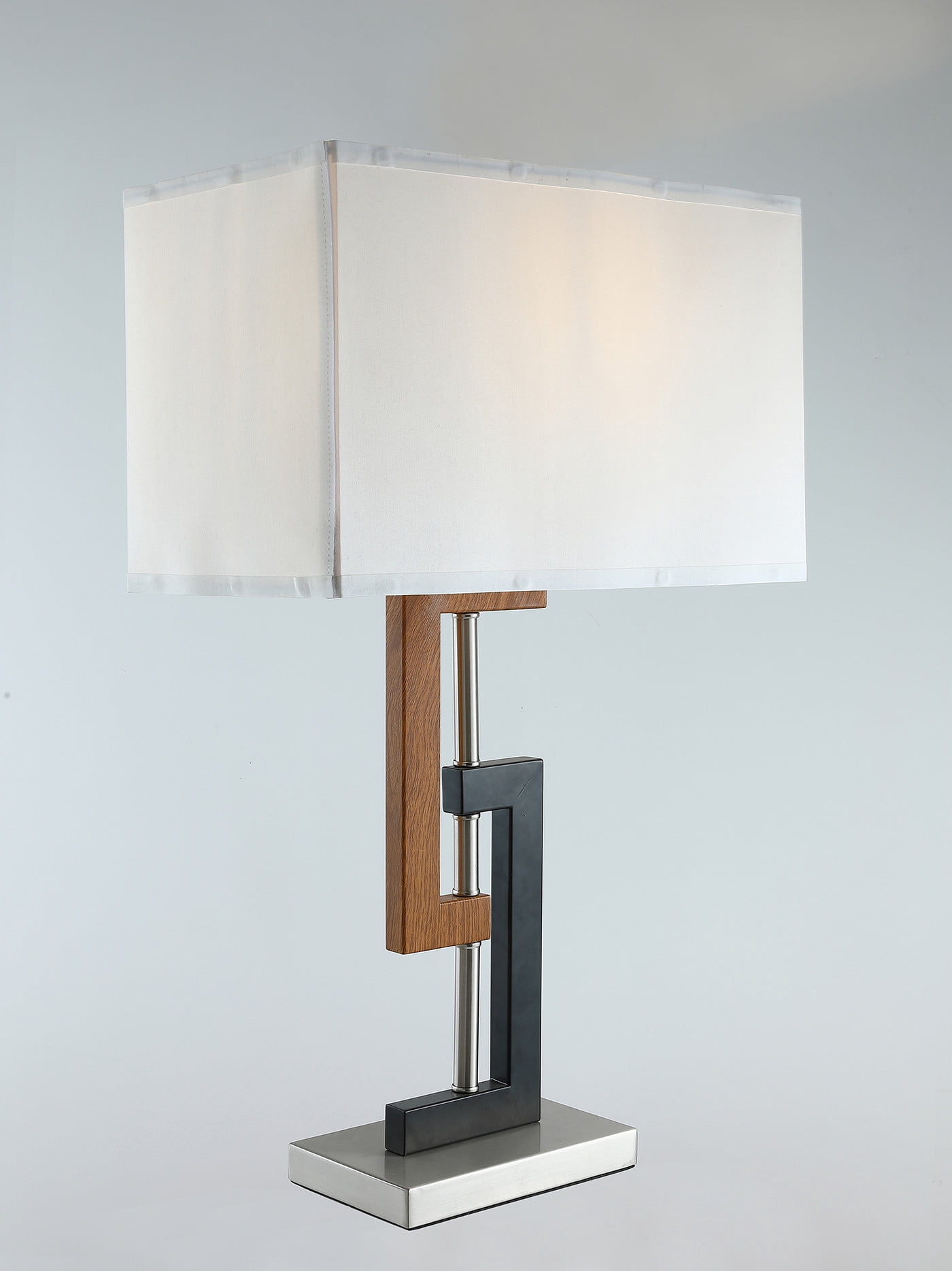 Aiwen Novelty Rectangular Linen Blend Fabric Shade Decorative Lighting Desk Lamp, 40 Watt