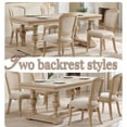thumbnail image 3 of TOSEE French Country Dining Chairs Set of 2, Rattan Back Upholstered Farmhouse Kitchen Chairs for Dining Room, Beige Linen & Wood Legs, 3 of 8