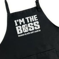 GuyAprons I'm The Boss Apron, Funny Apron for Men, BBQ Grill Apron, Funny Apron for Dad
