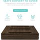 thumbnail image 3 of Songqin Large Outdoor Wooden Sand Box for Kids, Sandbox with Cover, Bench Seats Support up to 220 lbs, Bottom Liner for Drainage, Cedar Wood - Espresso, 3 of 13