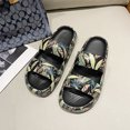 thumbnail image 1 of Summer Women‘s Slippers Thick Bottom Graffiti Home Indoor One-Tip Slippers Anti-slip Soft Bottom Couple Double Strap Sandals LS, 1 of 1