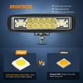 Nilight 6 Inch LED Pods Light Bar, 2PCS 60W Spot Flood Combo Beam for ...