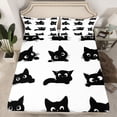 thumbnail image 2 of Homewish Boys Girls Black Cats 4pcs Bed Sheets,Cartoon Animal King Sheets,Kawaii Pet Super Cozy Sheet Set,Super Cozy Room Decor, 2 of 7