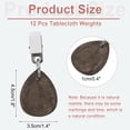 thumbnail image 2 of Uxcell 12Pcs Pesas para Manteles, Colgante de Mármol con Clip de Metal en Forma de Gota, Café, 2 of 6