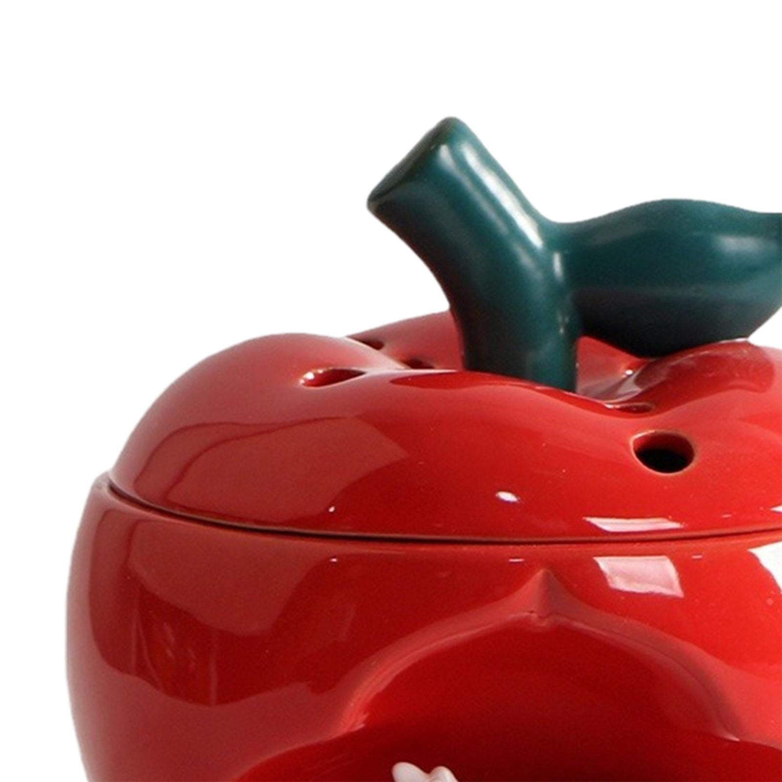 TISHITA Incenses Burner Ornament Creative Gift Delicate Ceramic Incenses Holder Censer for Home Bedroom Incenses Cone Yoga Office Red