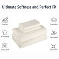 thumbnail image 2 of Mainstays Cotton Rich Extra Soft Jersey Bed Sheet Set, Queen, Ivory, 4 Pieces, 2 of 8