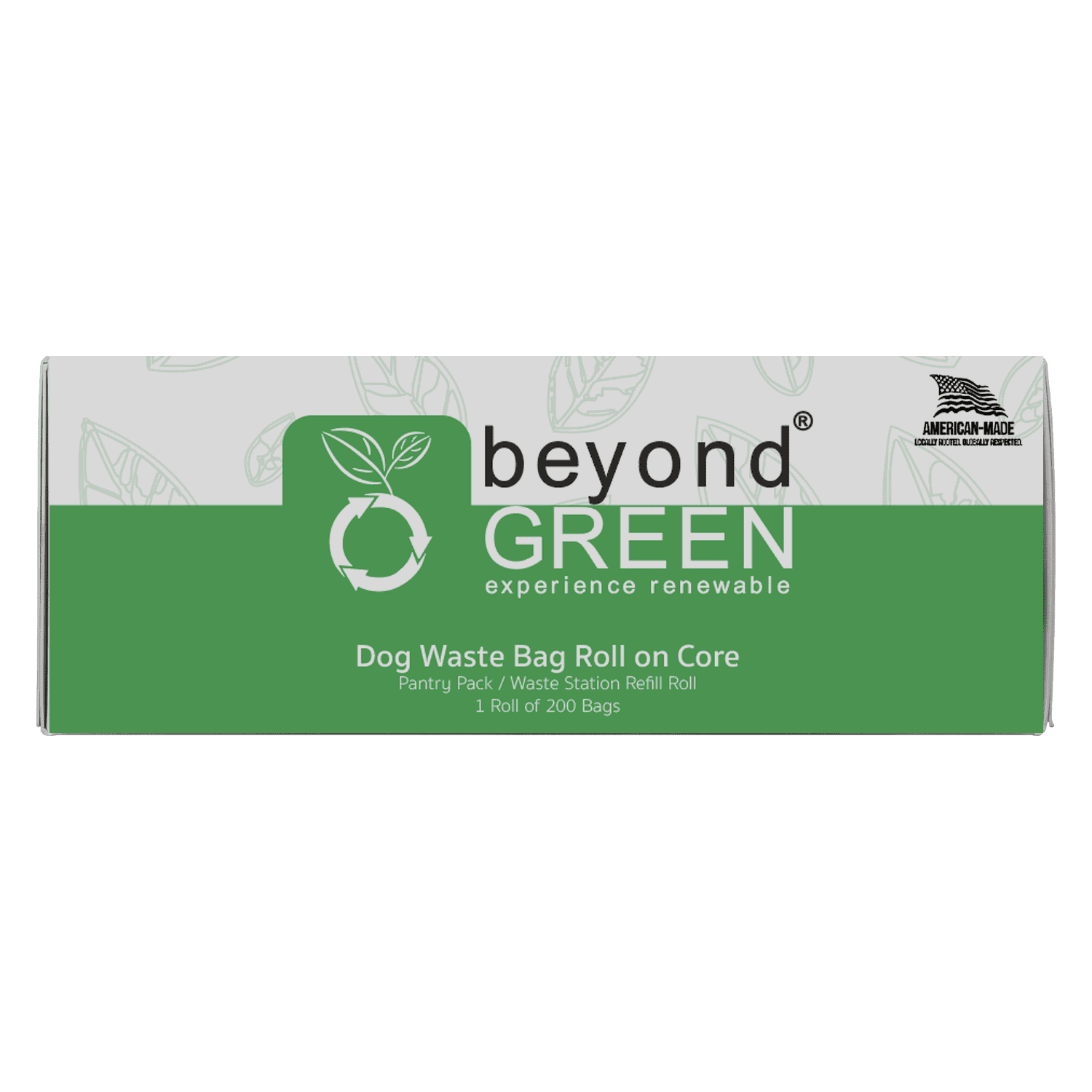 beyondGREEN Sustainable 8 in x 13 in Dog Waste Bags with Roll, 200 Count