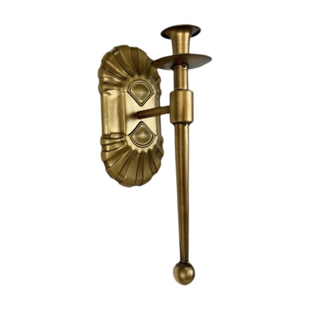 Candelabro de pared para velas, candelabros, candelabros cónicos fáciles de instalar para baño, candelabros para bodas, fiestas con chimenea 17x32cm para 1 vela